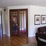French doors into the Study from the family room