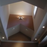 Study ceiling open to front dormer window
